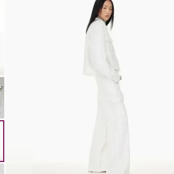 New AGolde Minka Cargo Pants in Milkshake - Picture 2 of 8